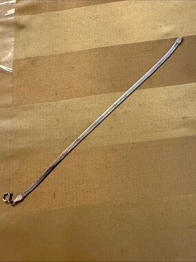Sterling silver herringbone bracelet